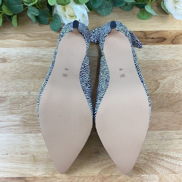 BCBGeneration Zebra Print Henaya Slingback Pumps 10M - Picture 5 of 6